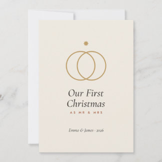 Convites Nosso Primeiro Natal como Sr. e Sra. Card, Recém-C