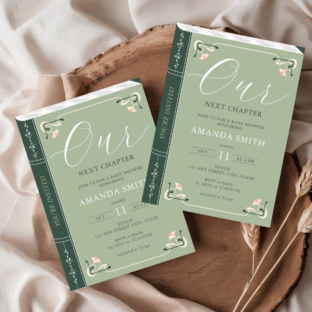 Convites Nosso próximo capítulo sobre o Chá de fraldas de C (Criador carregado)