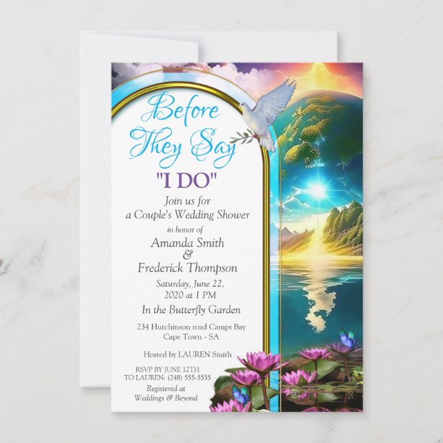 Convites Nosso Sol é uma Estrela e um Giver da Vida (Frente)