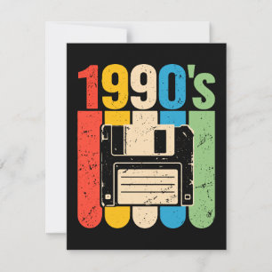 Convites nostalgia do computador disquete retrô dos anos 90