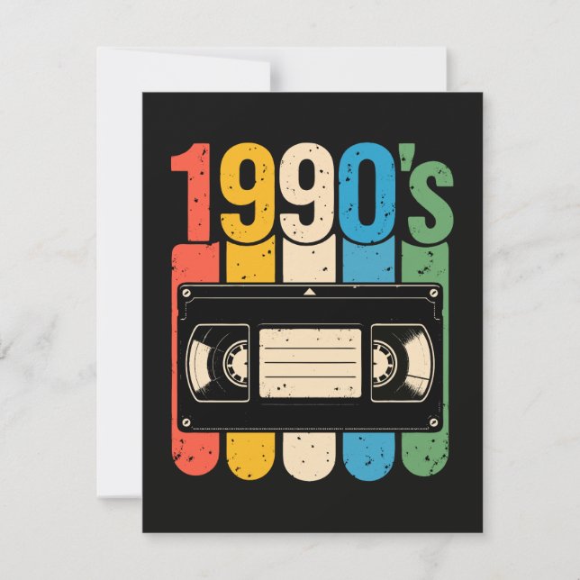 Convites nostalgia retro VHS dos anos 90 (Frente)