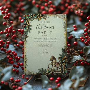 Convites Nostalgia Rocking Horse Winter