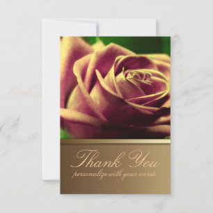 Convites Nota de Agradecimento Flor de Rosa Vintage