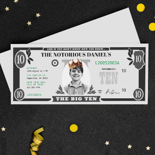 Convites Nota de Dólar, Rap de Hip Hop Notório, Dinheiro Fa