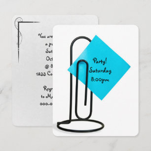 Convites Nota de post-it do lembrete do partido de