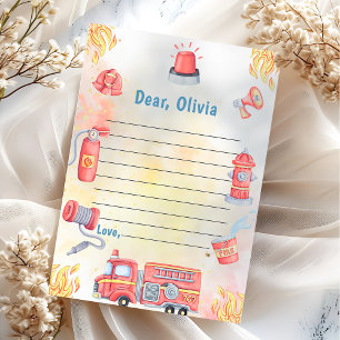 Convites Nota do Capsula do Tempo do Caminhão de Bombeiros 