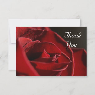 Convites Notas de agradecimento da Rosa vermelha elegante