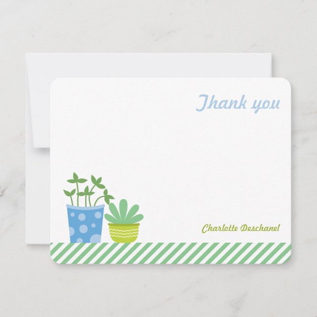 Convites Notas de agradecimento personalizadas Retro Mint B (Frente)