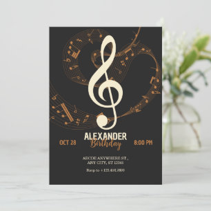 Convites notas musicais sinfonia