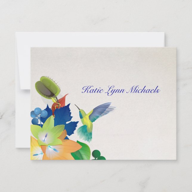 Convites Notecard personalizado de Hummingbird (Frente)