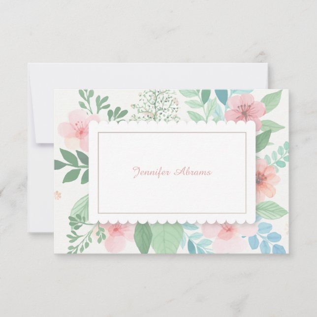 Convites Notecard Romance Primavera (Frente)