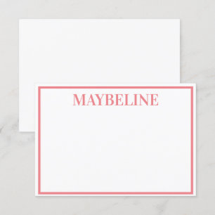 Convites Noteclados Plana Branco e Salmão Personalizado