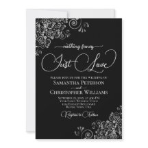 Nothing Fancy Just Love Black & Silver Wedding