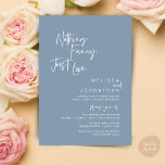 Convites Nothing Fancy Just Love, Modern Wedding Reception<br><div class="desc">Elegantly announce your happily ever after with our modern classy wedding elopement reception dinner celebration invitation card, with card title "Nothing Fancy, Just love". Tailored for couples continuing their love story, this invitation strikes a perfect balance of sophistication and charm, setting the scene for an unforgettable event. Featuring a modern...</div>
