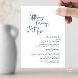 Convites Nothing Fancy Just Love, Modern Wedding Reception<br><div class="desc">Elegantly announce your happily ever after with our modern classy wedding elopement reception dinner celebration invitation card, with card title "Nothing Fancy, Just love". Tailored for couples continuing their love story, this invitation strikes a perfect balance of sophistication and charm, setting the scene for an unforgettable event. Featuring a modern...</div>