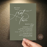 Convites Nothing Fancy, Just Love, Romantic Wedding Dinner<br><div class="desc">Celebrate your love story with this elegant minimalist wedding invitation, designed with a refined sans font paired with delicate romantic elegant handwritten script. Perfect for couples who love modern romance, soft neutrals, and timeless typography, "Nothing Fancy, Just Love". Perfect for couples extending their joyous occasion, this invitation exudes sophistication with...</div>