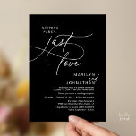 Convites Nothing Fancy, Just Love, Romantic Wedding Dinner<br><div class="desc">Celebrate your love story with this elegant minimalist wedding invitation, designed with a refined sans font paired with delicate romantic elegant handwritten script. Perfect for couples who love modern romance, soft neutrals, and timeless typography, "Nothing Fancy, Just Love". Perfect for couples extending their joyous occasion, this invitation exudes sophistication with...</div>