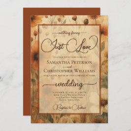 Convites Nothing Fancy Just Love Sienna Boho Floral Wedding