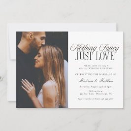 Convites Nothing Fancy Just Love Wedding Invitation