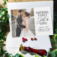 Nothing Fancy Just Love Wedding Reception Photo