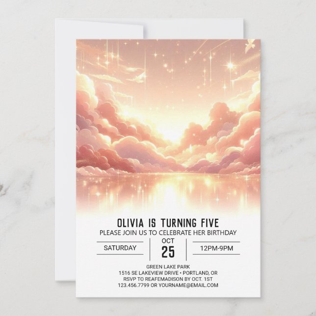 Convites Notícia Digital Moderna e Celestial (Frente)