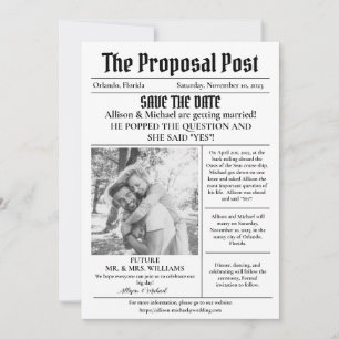 Convites Notícias de última hora: Salve a data para nosso e