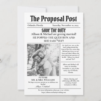 Convites Notícias de última hora: Salve a data para nosso e