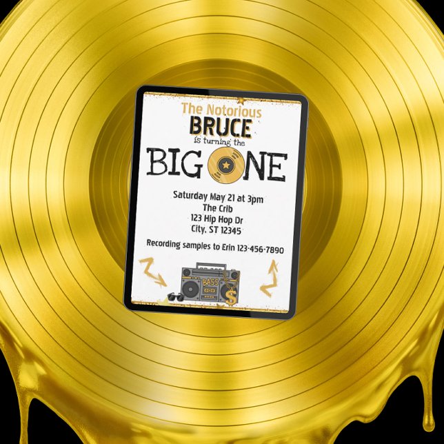 Convites Notorious Big One Hip Hop 1st Birthday (Criador carregado)