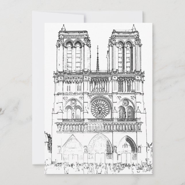 Convites Notre Dame de Paris - Paris, França (Frente)