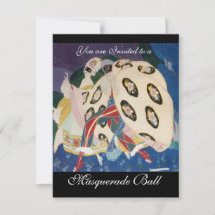 CONVITES NOTURNA COM MÁSCARAS, BOLA DE MASCARADA DE GRAS MA