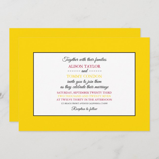 Convites Nova Bandeira Mexicana, Bandeira do Casamento Novo (Frente/Verso)