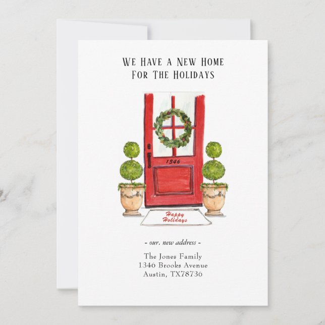 Convites Nova casa para os feriados em movimento (Frente)