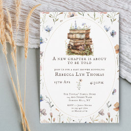 Convites Nova cor d'água do chá de fraldas do capítulo, flo