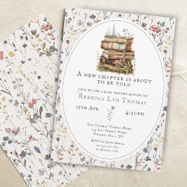 Convites Nova cor d'água do chá de fraldas do capítulo, flo