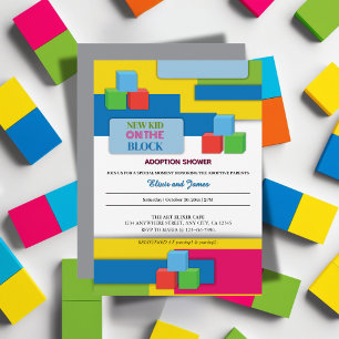 Convites Nova Criança No Chá de fraldas De Foster De Adoção