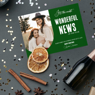 Convites Nova gravidez de Natal moderna