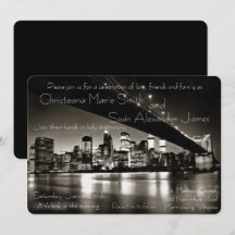 Nova Iorque Branca e Negra Moderna à Noite