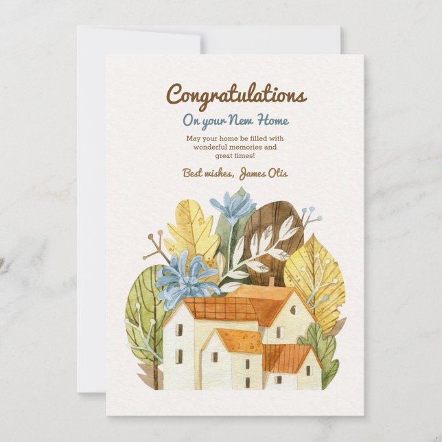 Convites Nova placa de saudação doméstica (Frente)