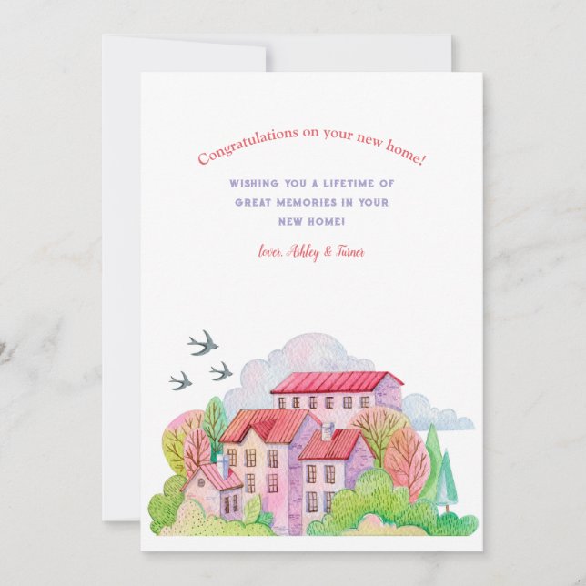 Convites Nova placa de saudação Home Springtime (Frente)