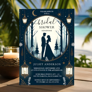 Convites Novas estrelas da floresta Neve Brilhante Chá de p