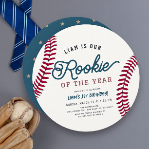 Convites Novato do Ano de Beisebol de 1º Aniversário