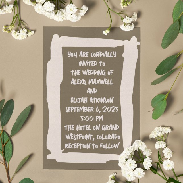 Convites Nove anos Beige on Brown (Criador carregado)