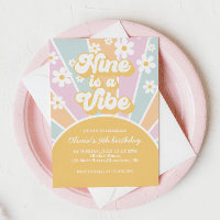 Nove é um Vibe Pastel Retro Sol daisy