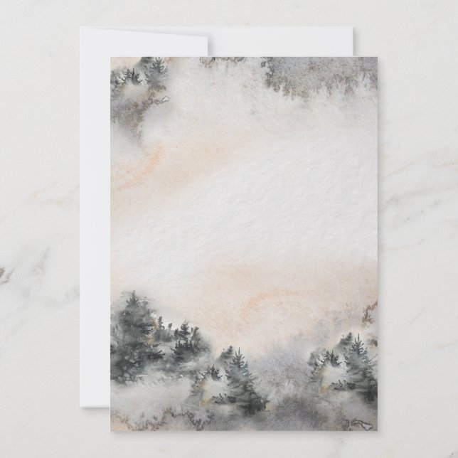 Convites November Wedding Invitation (Verso)