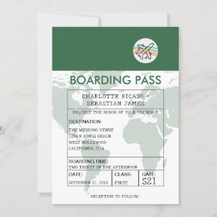 Convites Novidade na Passagem de Viagem de Casamento