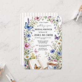Convites Novo Capítulo Chá Borboletas Livro Festa de Noiva 