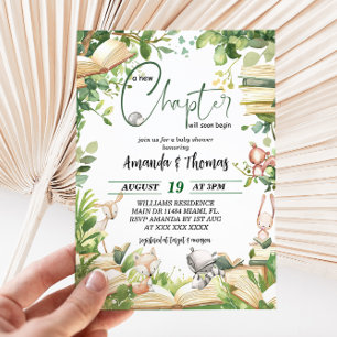 Convites Novo Capítulo Chá de fraldas Woodland