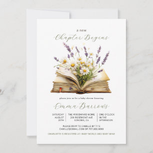 Convites Novo Capítulo Começa Livro Flores Silvestres Chás 