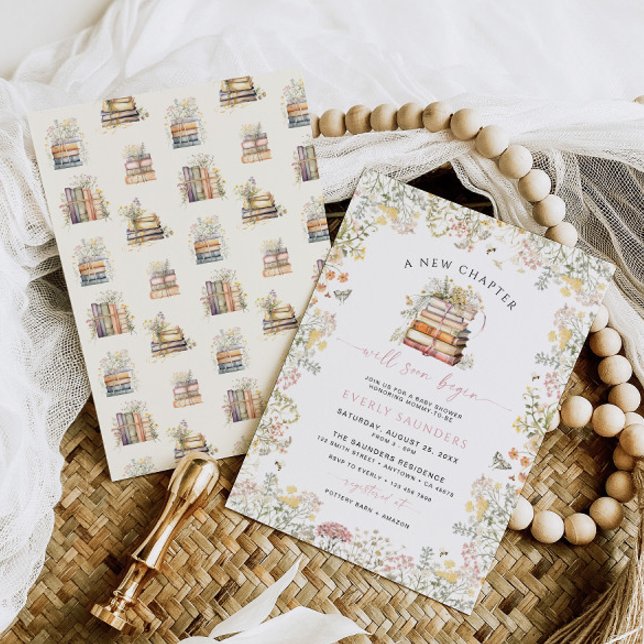 Convites Novo capítulo sobre a Chá de fraldas de Storybook (Criador carregado)