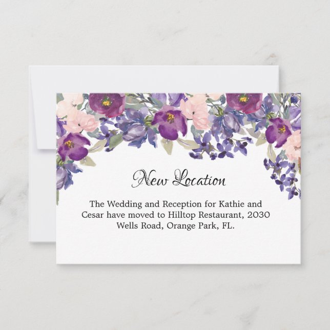 Convites Novo Casamento de Localização (Frente)